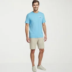 IZOD Saltwater Soft Wash Mens Crew Neck Short Sleeve Classic Fit Graphic T-Shirt