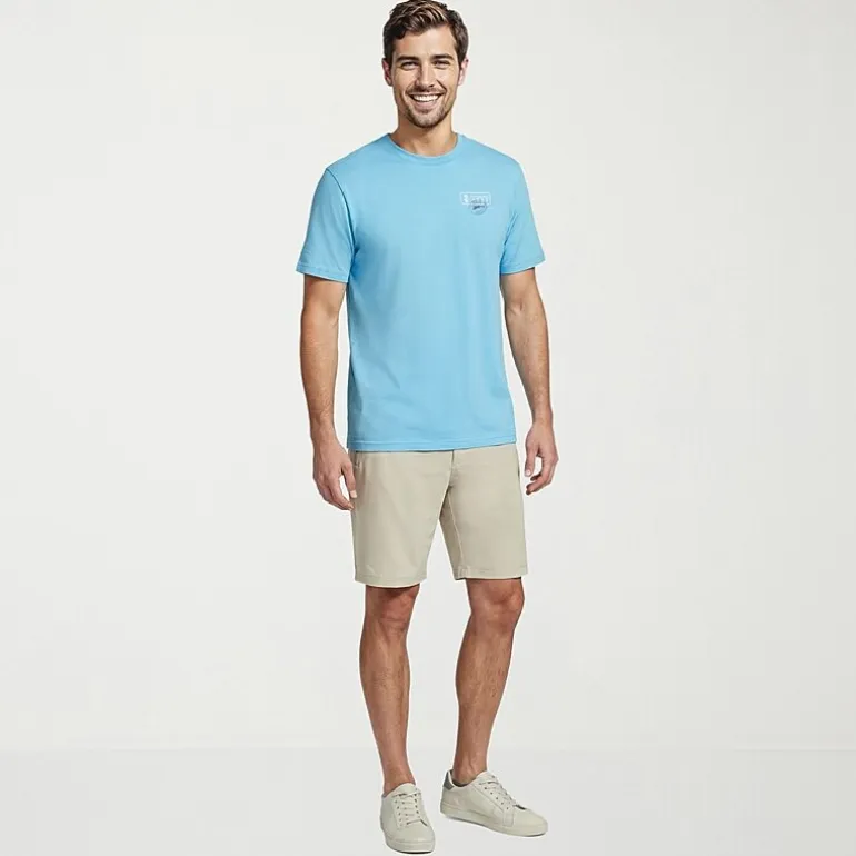 IZOD Saltwater Soft Wash Mens Crew Neck Short Sleeve Classic Fit Graphic T-Shirt