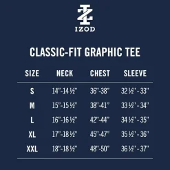 IZOD Saltwater Soft Wash Mens Crew Neck Short Sleeve Classic Fit Graphic T-Shirt