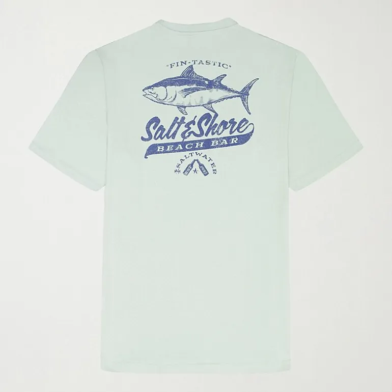 IZOD Saltwater Soft Wash Mens Crew Neck Short Sleeve Classic Fit Graphic T-Shirt
