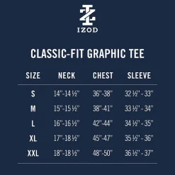 IZOD Saltwater Soft Wash Mens Crew Neck Short Sleeve Classic Fit Graphic T-Shirt