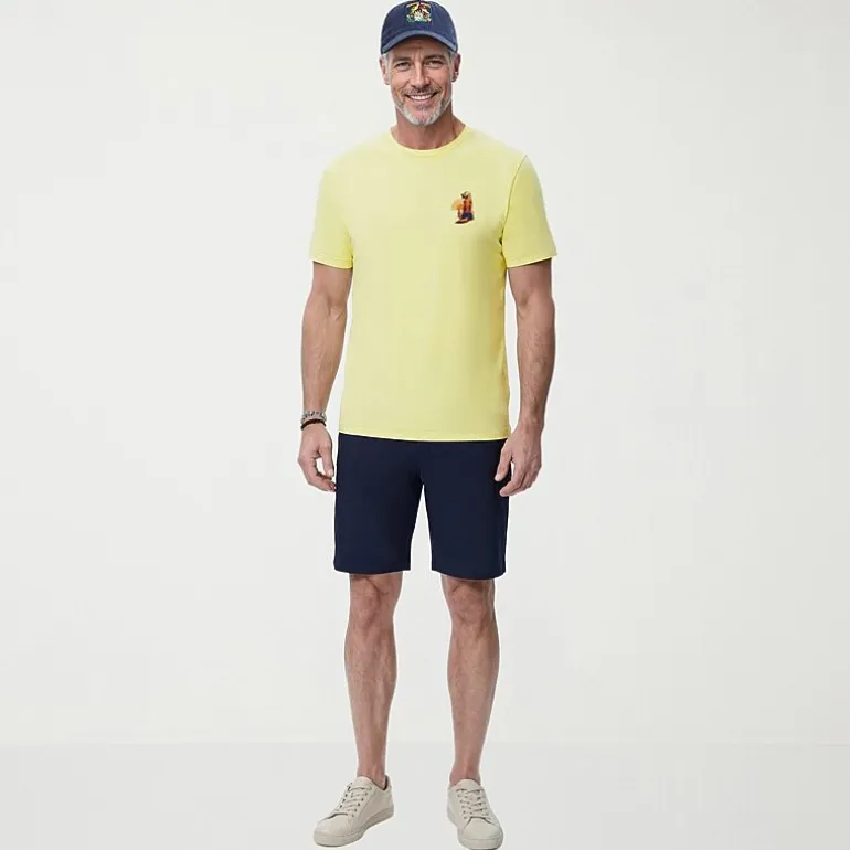 IZOD Saltwater Soft Wash Mens Crew Neck Short Sleeve Classic Fit Graphic T-Shirt