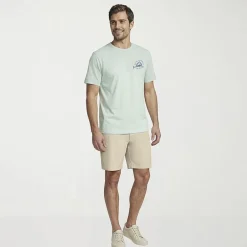 IZOD Saltwater Soft Wash Mens Crew Neck Short Sleeve Classic Fit Graphic T-Shirt