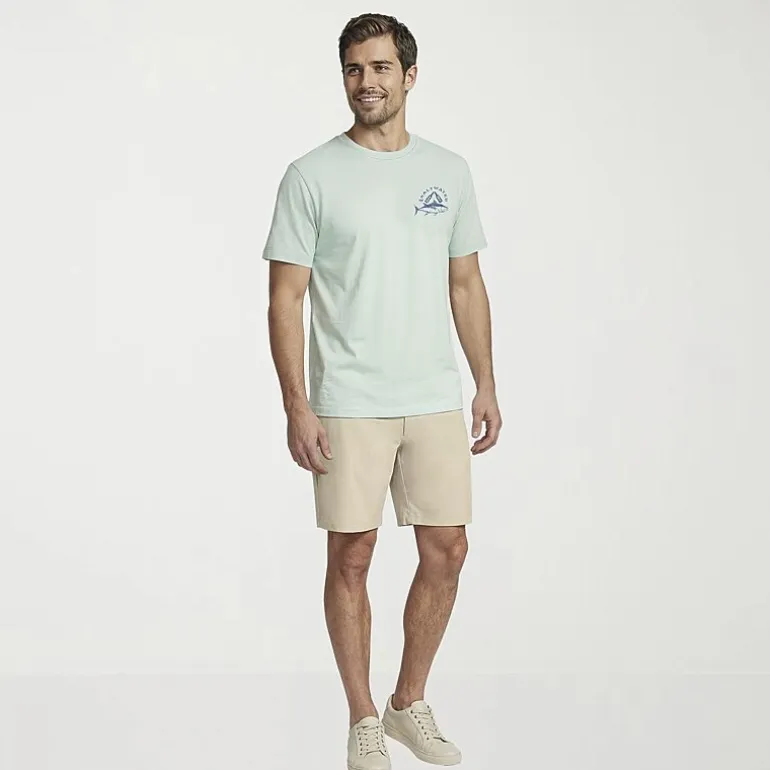 IZOD Saltwater Soft Wash Mens Crew Neck Short Sleeve Classic Fit Graphic T-Shirt