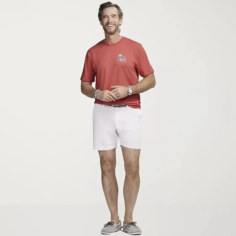 IZOD Saltwater Soft Wash Mens Crew Neck Short Sleeve Classic Fit Graphic T-Shirt