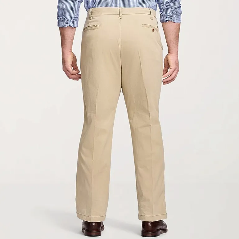IZOD Sportflex Waistband Non Iron Performance Mens Straight Fit Big and Tall Flat Front Pant