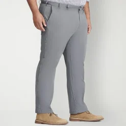 IZOD Sportflex Waistband Non Iron Performance Mens Straight Fit Big and Tall Flat Front Pant