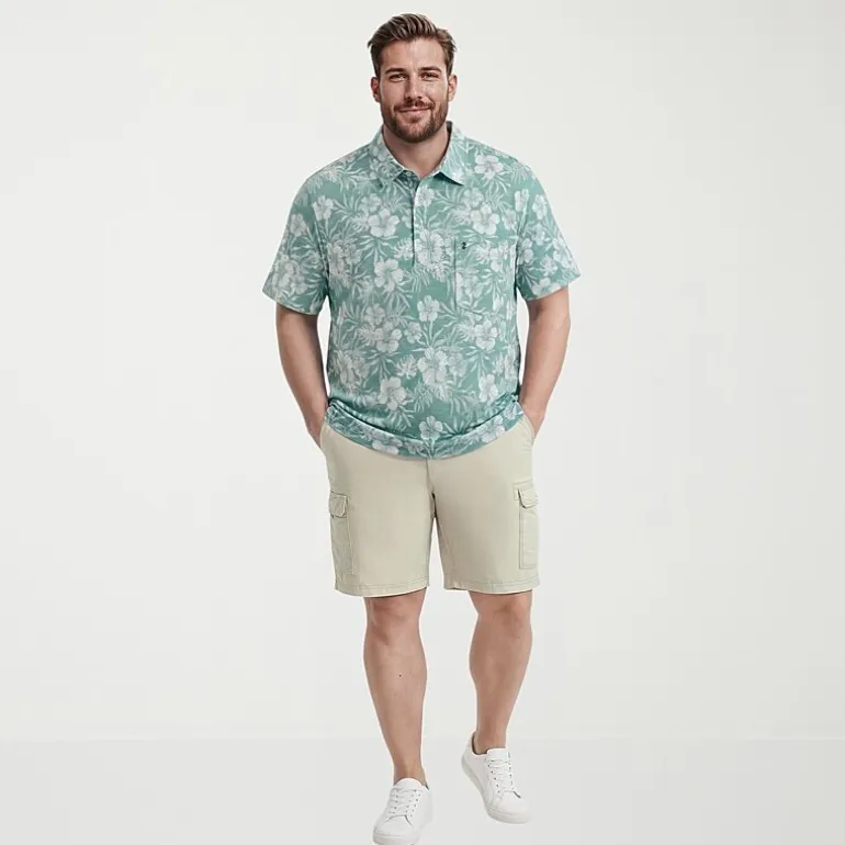 IZOD Sunshield Performance Big and Tall Mens Classic Fit Short Sleeve Polo Shirt