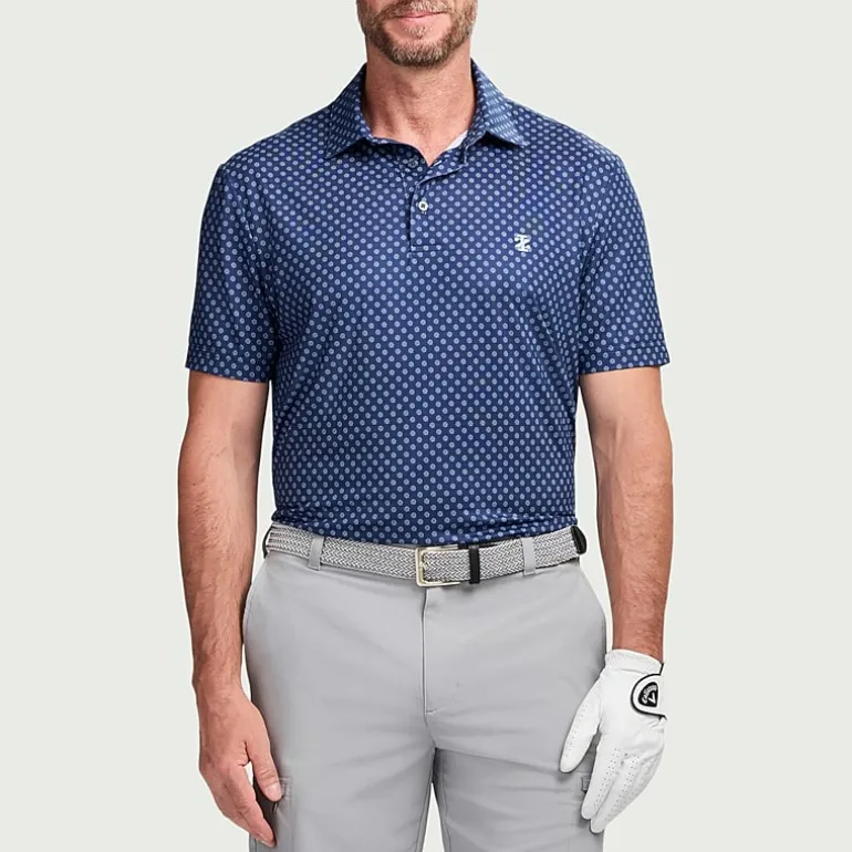 IZOD Swingflex Elite Fashion Print Mens Classic Fit Short Sleeve Polo Shirt