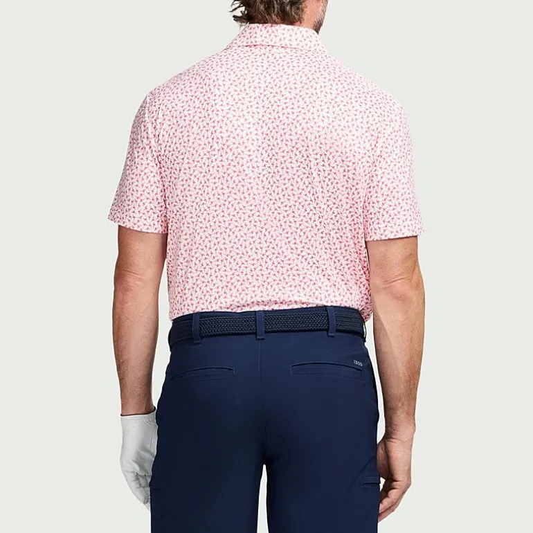 IZOD Swingflex Elite Fashion Print Mens Classic Fit Short Sleeve Polo Shirt
