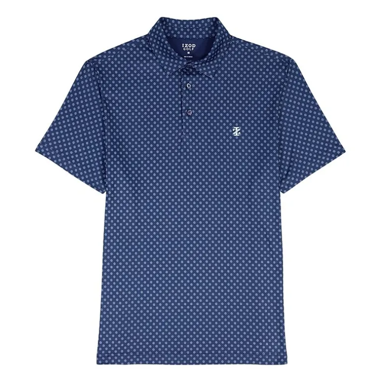 IZOD Swingflex Elite Fashion Print Mens Classic Fit Short Sleeve Polo Shirt