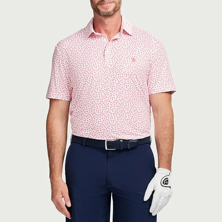 IZOD Swingflex Elite Fashion Print Mens Classic Fit Short Sleeve Polo Shirt