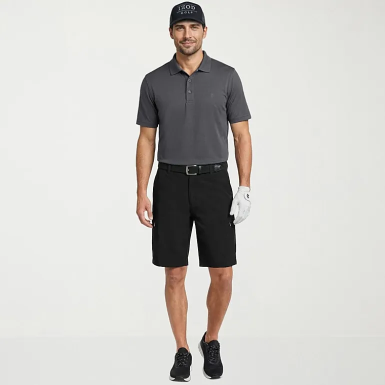 IZOD Swingflex Golf Mens 9 1/2" Stretch Fabric Quick Dry Cargo Short