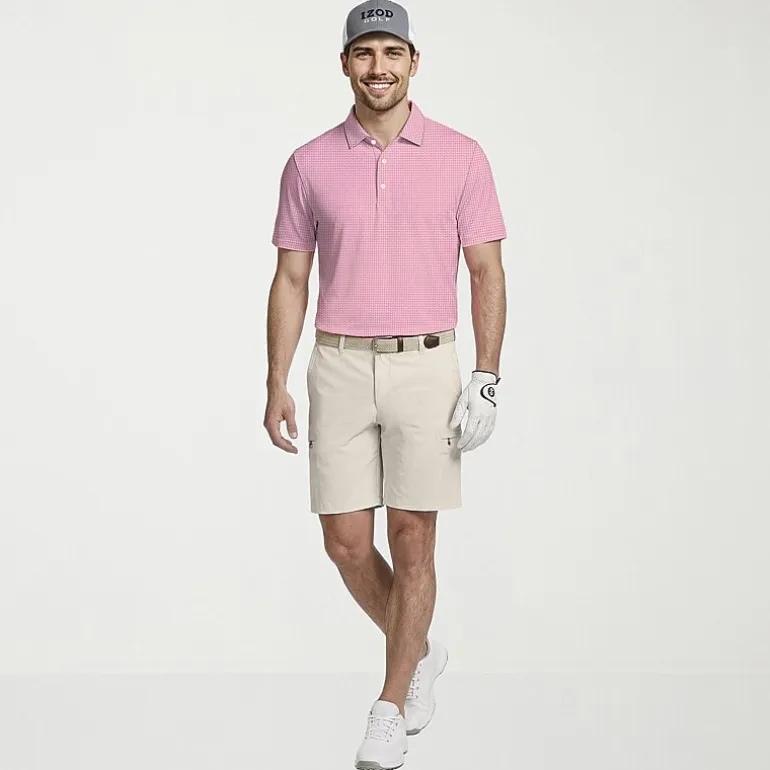 IZOD Swingflex Golf Mens 9 1/2" Stretch Fabric Quick Dry Cargo Short