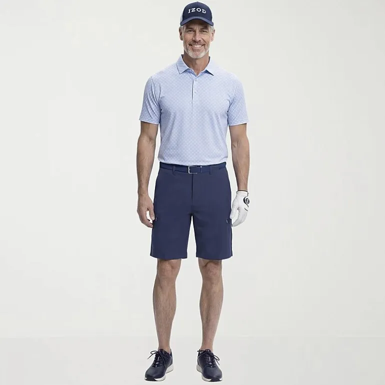 IZOD Swingflex Golf Mens 9 1/2" Stretch Fabric Quick Dry Cargo Short