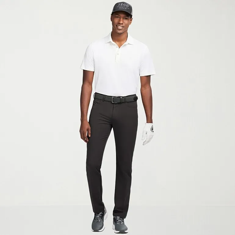 IZOD Swingflex 5 Pocket Dobby Mens Classic Fit Flat Front Pant
