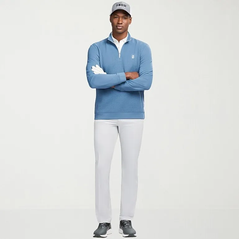 IZOD Swingflex 5 Pocket Dobby Mens Classic Fit Flat Front Pant