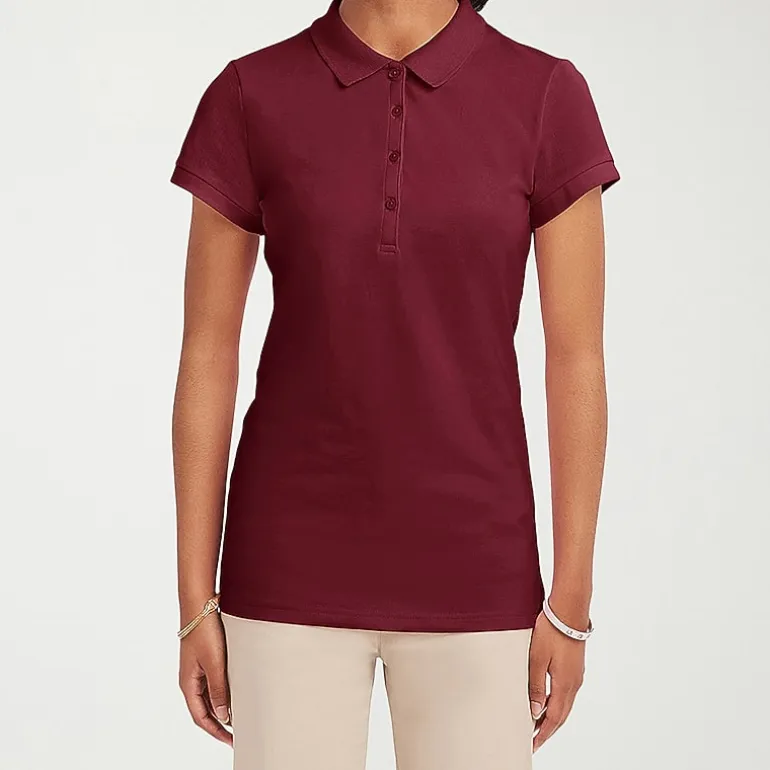 IZOD Womens Juniors Short Sleeve Polo Shirt