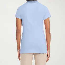 IZOD Womens Juniors Short Sleeve Polo Shirt