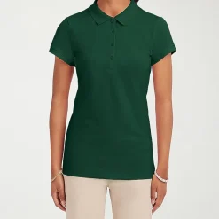 IZOD Womens Juniors Short Sleeve Polo Shirt