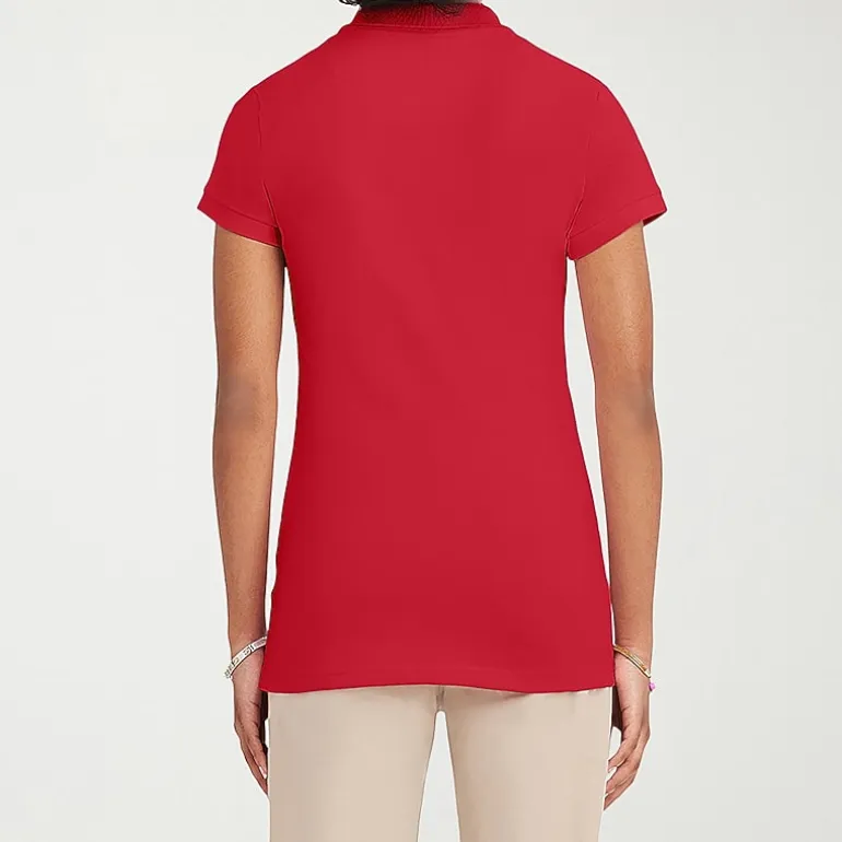IZOD Womens Juniors Short Sleeve Polo Shirt