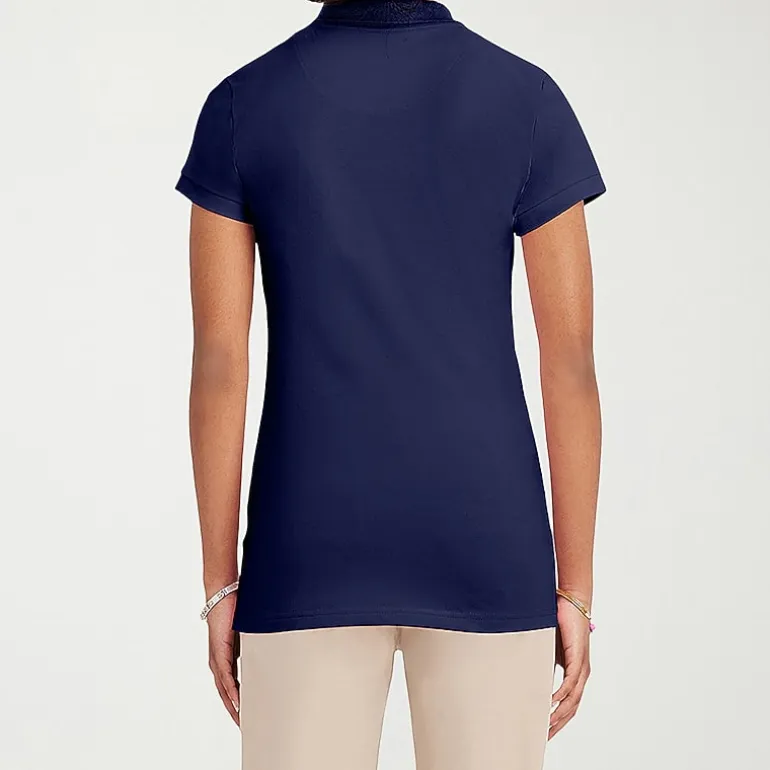 IZOD Womens Juniors Short Sleeve Polo Shirt