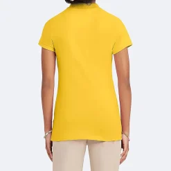 IZOD Womens Juniors Short Sleeve Polo Shirt