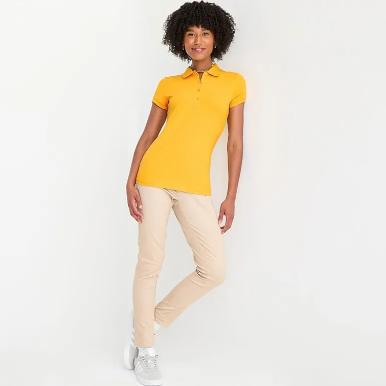 IZOD Womens Juniors Short Sleeve Polo Shirt