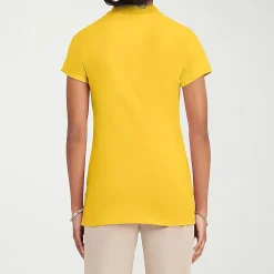 IZOD Womens Juniors Short Sleeve Polo Shirt