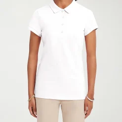 IZOD Womens Juniors Short Sleeve Polo Shirt