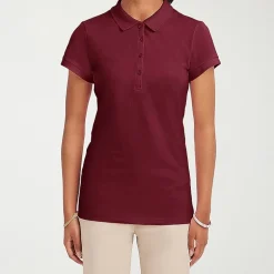 IZOD Womens Juniors Short Sleeve Polo Shirt