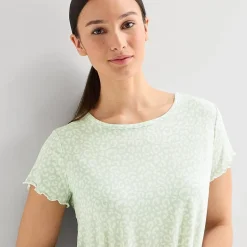 Jaclyn Womens Crew Neck Short Sleeve 2-pc. Pajama Set