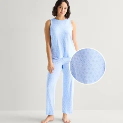 Jaclyn Womens Crew Neck Sleeveless 2-pc. Pajama Set