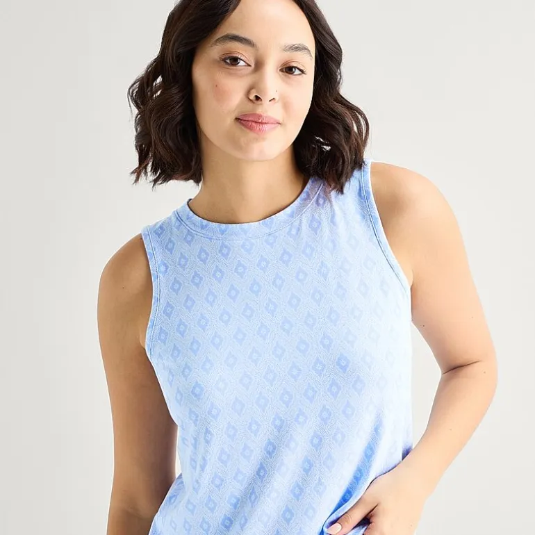 Jaclyn Womens Crew Neck Sleeveless 2-pc. Pajama Set