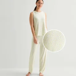 Jaclyn Womens Crew Neck Sleeveless 2-pc. Pajama Set