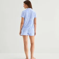 Jaclyn Womens Short Sleeve 2-pc. Pajama Set