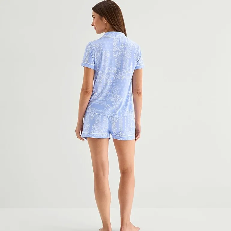 Jaclyn Womens Short Sleeve 2-pc. Pajama Set