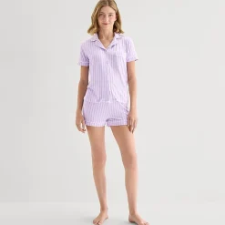 Jaclyn Womens Short Sleeve 2-pc. Pajama Set