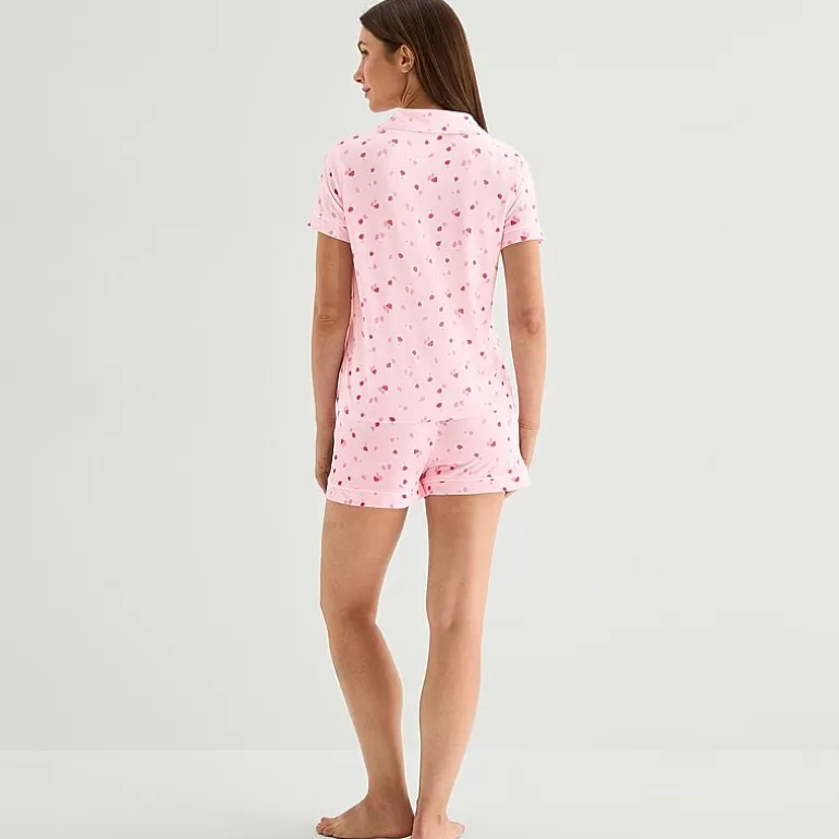 Jaclyn Womens Short Sleeve 2-pc. Pajama Set