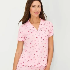 Jaclyn Womens Short Sleeve 2-pc. Pajama Set
