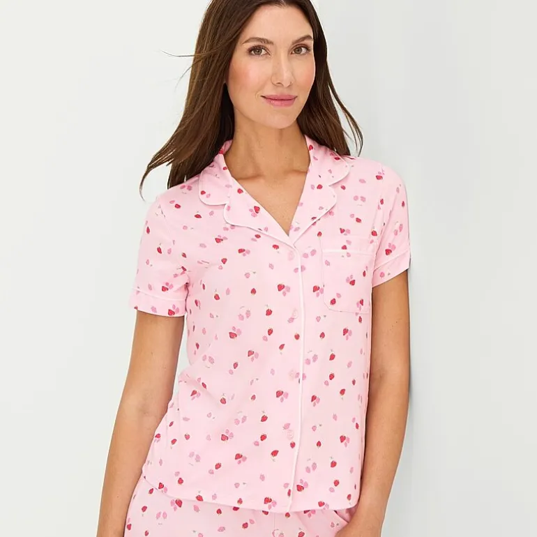 Jaclyn Womens Short Sleeve 2-pc. Pajama Set