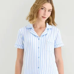 Jaclyn Womens Short Sleeve 2-pc. Pajama Set