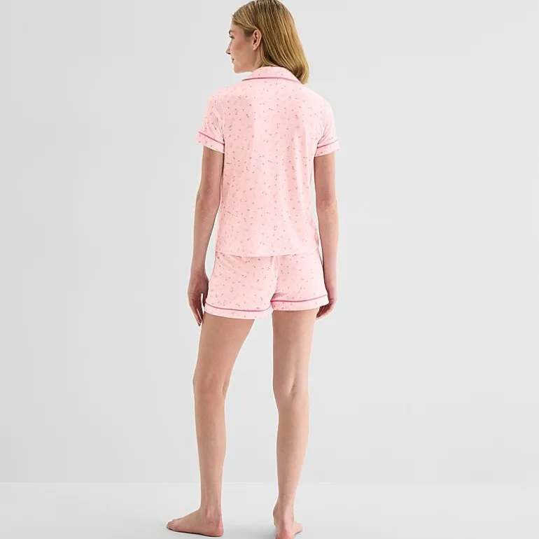 Jaclyn Womens Short Sleeve 2-pc. Pajama Set