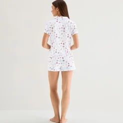 Jaclyn Womens Short Sleeve 2-pc. Pajama Set