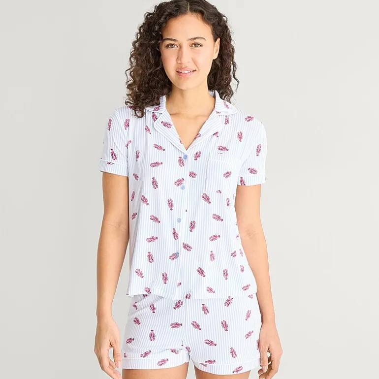 Jaclyn Womens Short Sleeve 2-pc. Pajama Set