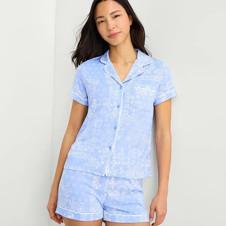 Jaclyn Womens Short Sleeve 2-pc. Pajama Set