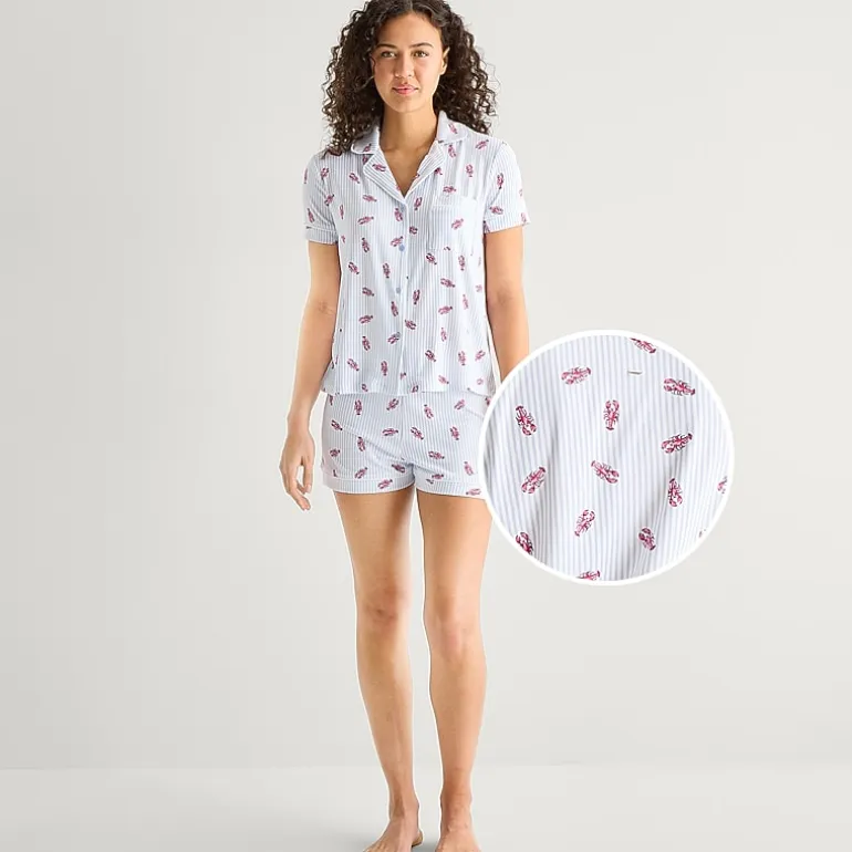 Jaclyn Womens Short Sleeve 2-pc. Pajama Set