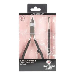 Japonesque Toenail Clipper & Cuticle Pusher Soft Touch Manicure Kit