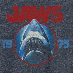 Jaws Mens Crew Neck Short Sleeve Classic Fit Big and Tall Graphic T-Shirt