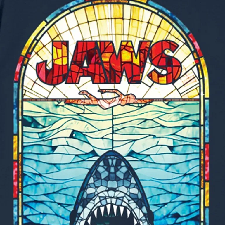 Jaws Mens Crew Neck Short Sleeve Regular Fit Graphic T-Shirt